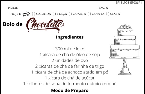 interpretação de receitas